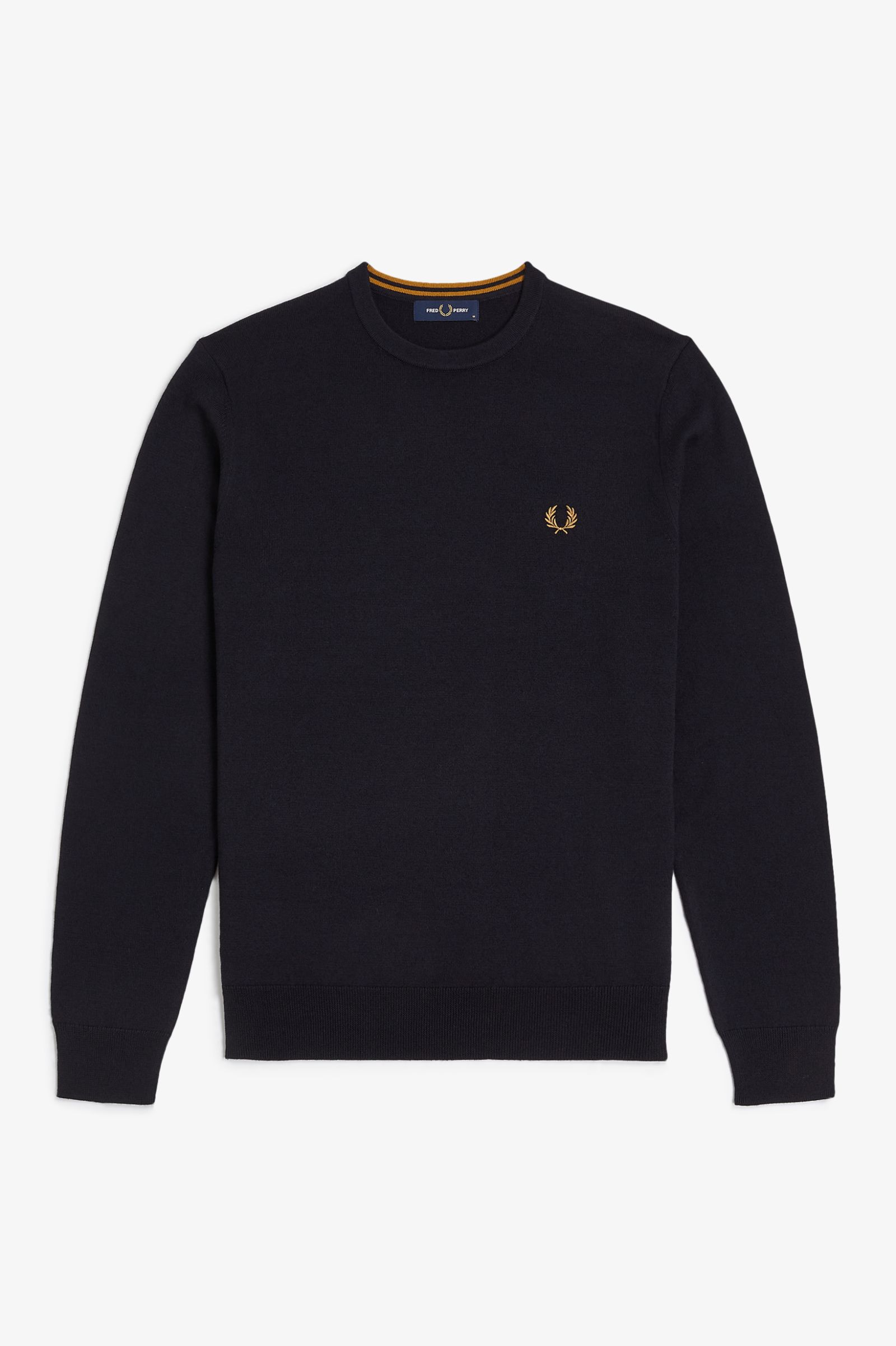 Fred Perry Crew Neck Jumper in Navy 