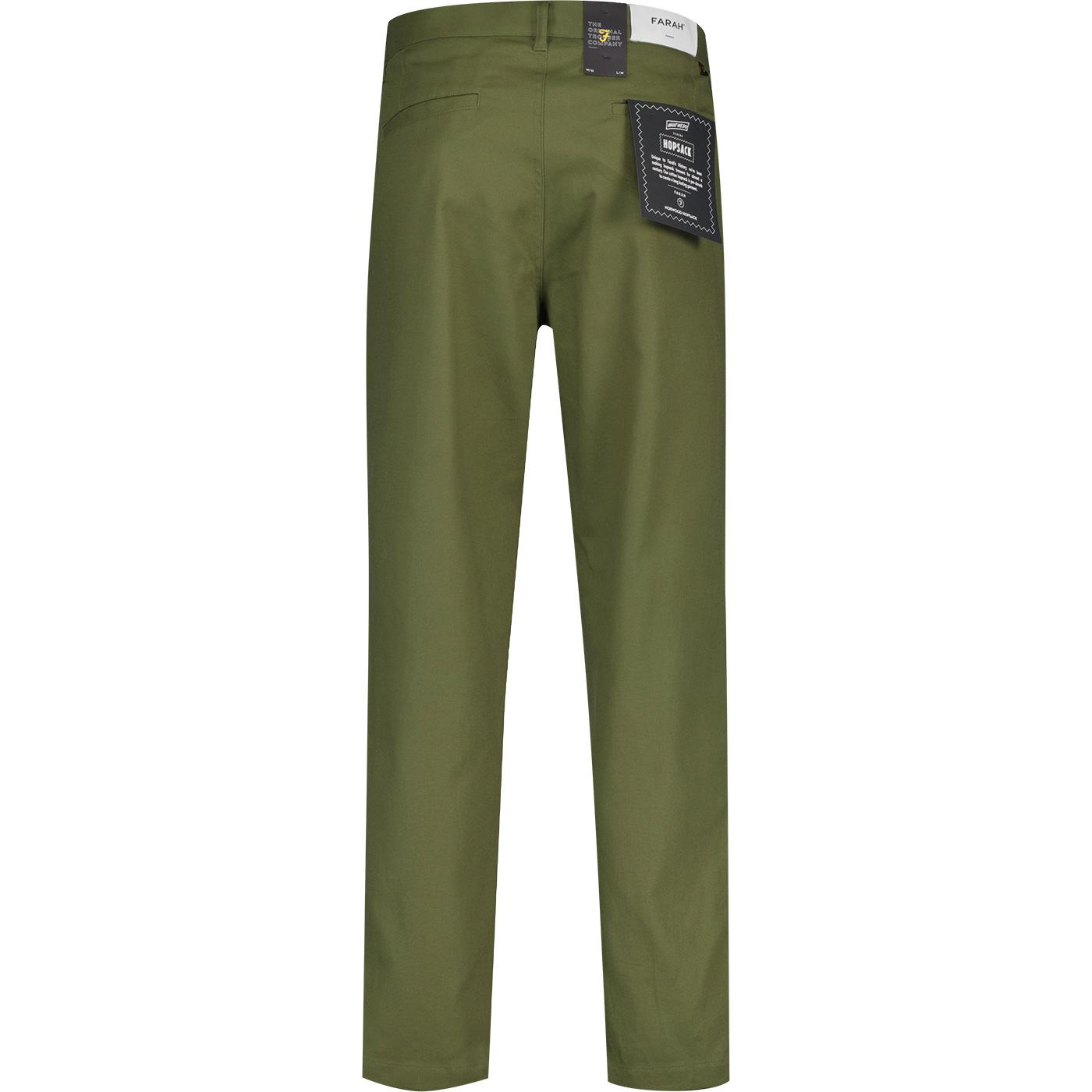 Farah Herrenhose Norwood Hopsack in Olive Green