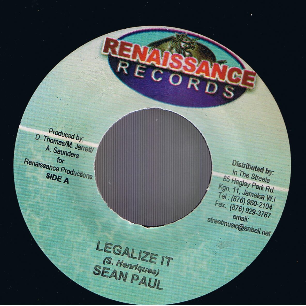 Sean Paul - Legalize It / Version  (7") 