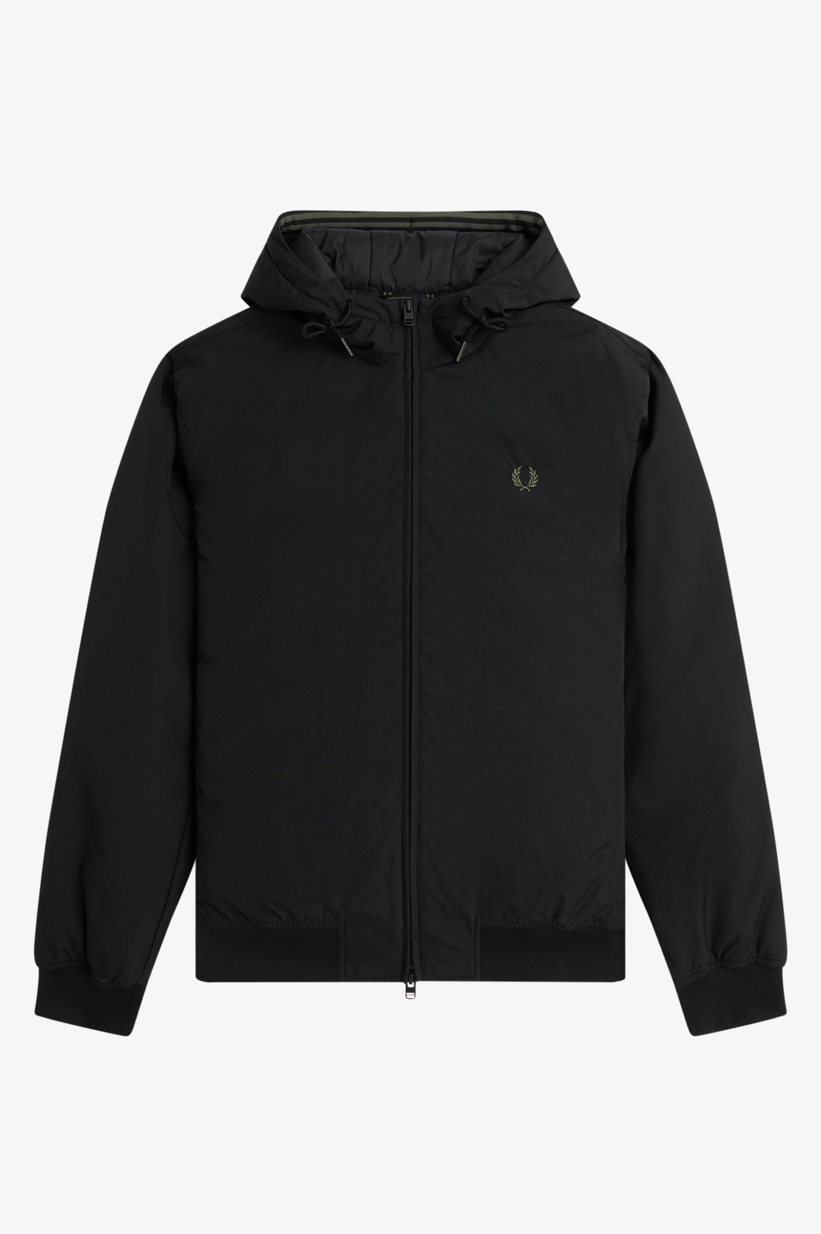 Fred Perry Hooded Brentham Winterjacket in Black