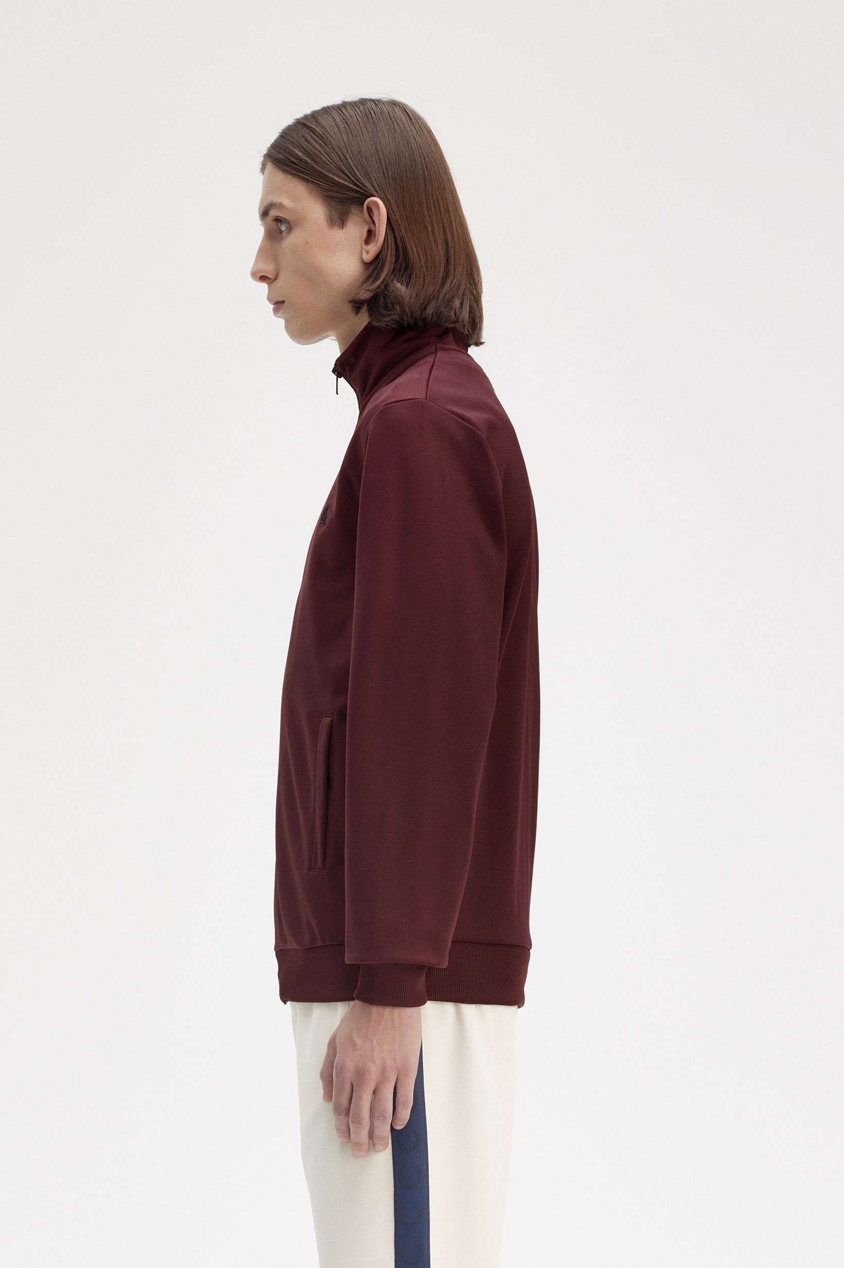 Fred Perry Track Jacket in Oxblood 