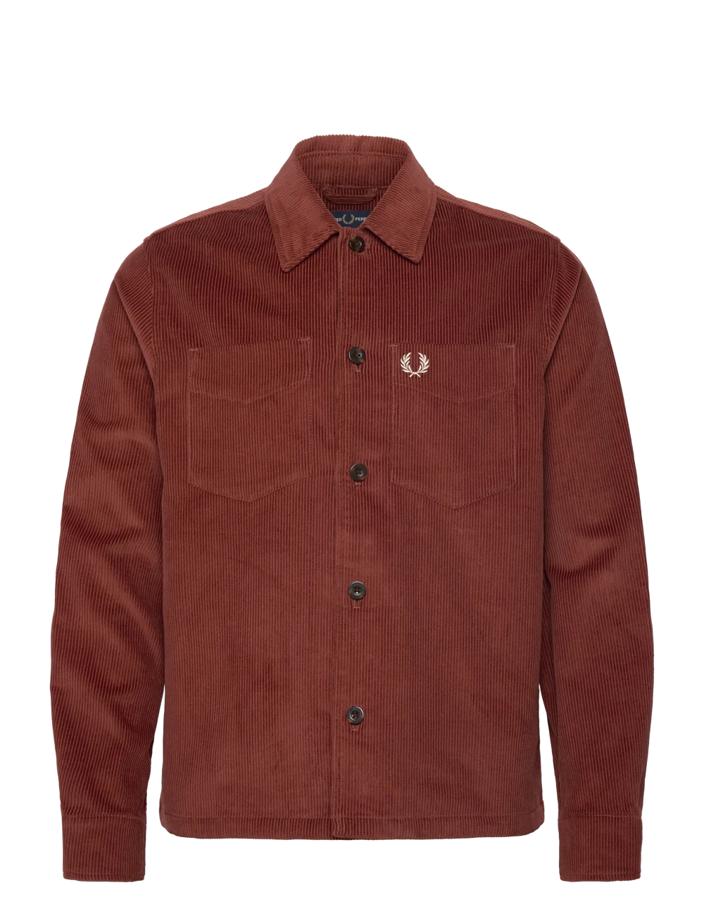 Fred Perry Corduroy Overshirt in Whiskey Brown