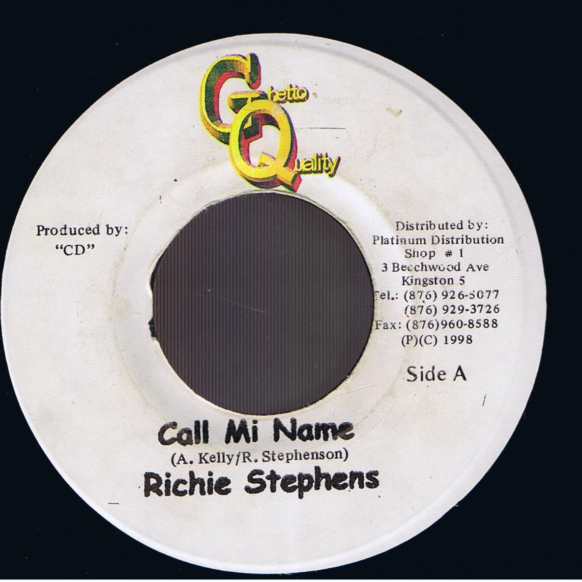 Richie Stephens - Call Me Name (7")