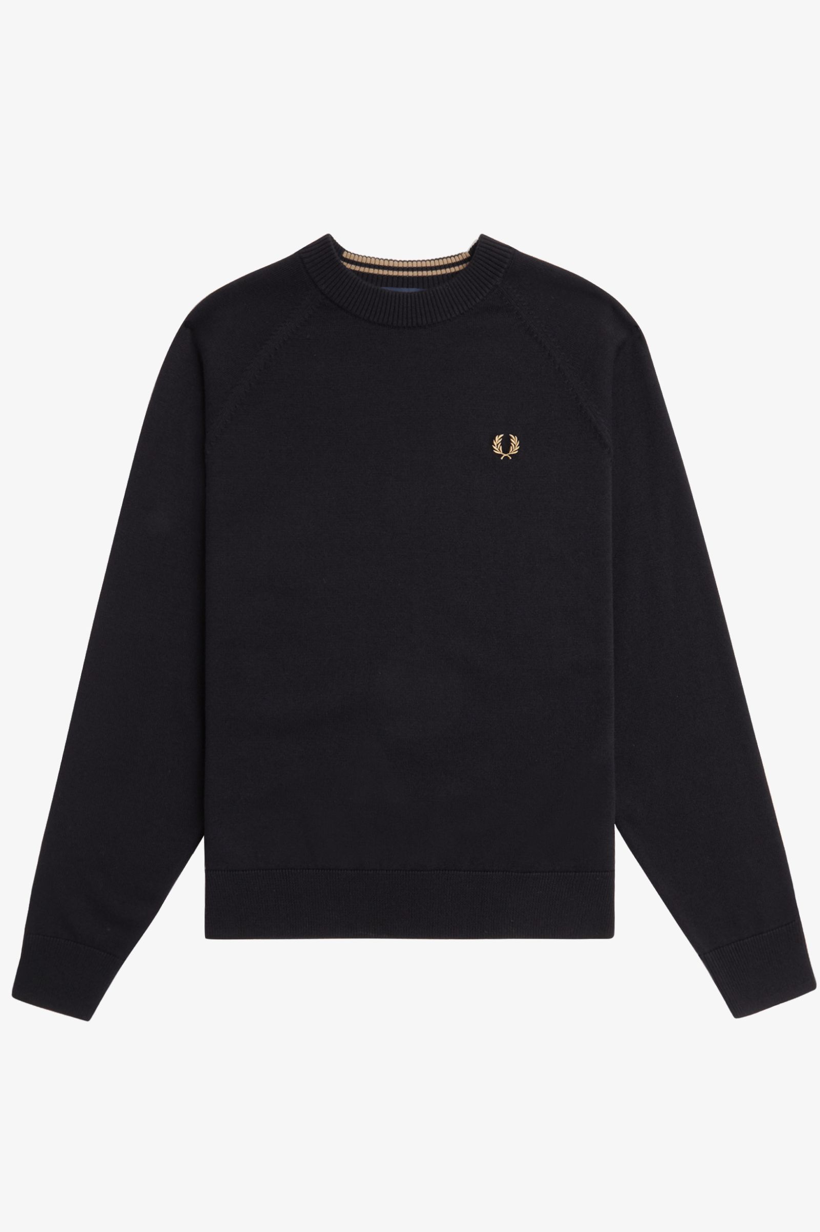 Fred Perry Crew Neck Jumper Damen in Black