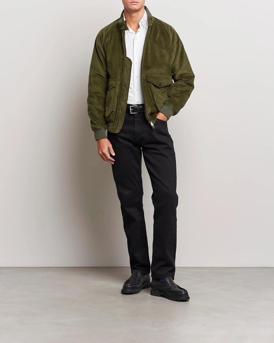 Baracuta Cord Harrington G9 Pocket in Olive