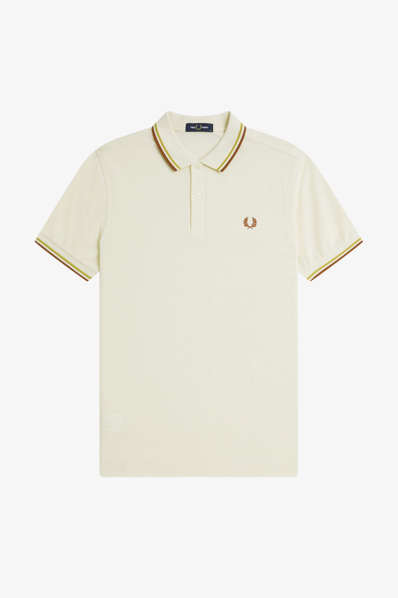 Fred Perry Twin Tipped Poloshirt in Ecru/Honeycomb