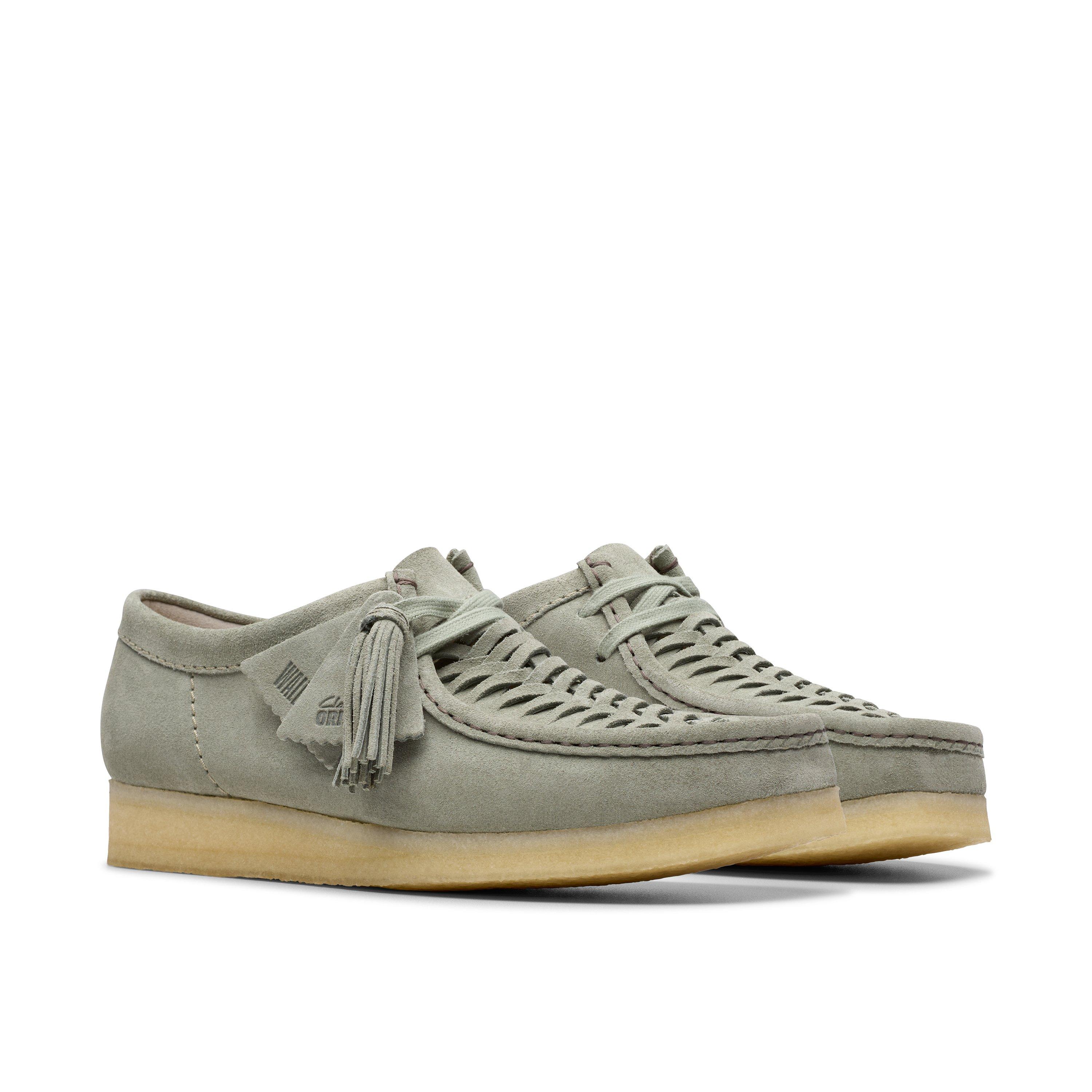 Clarks Wallabee Weave Sage Suede