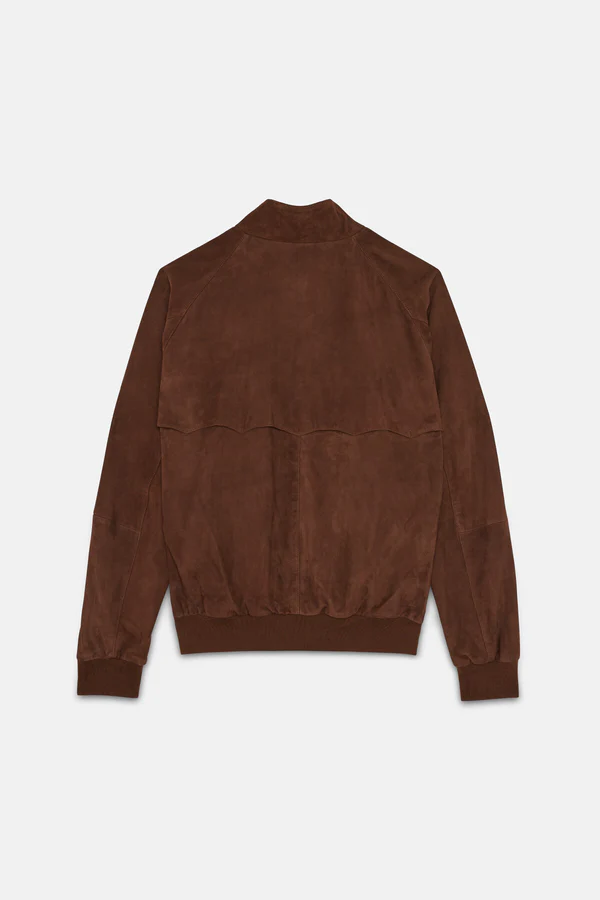 Baracuta G9 Harrington in Suede Chocolate