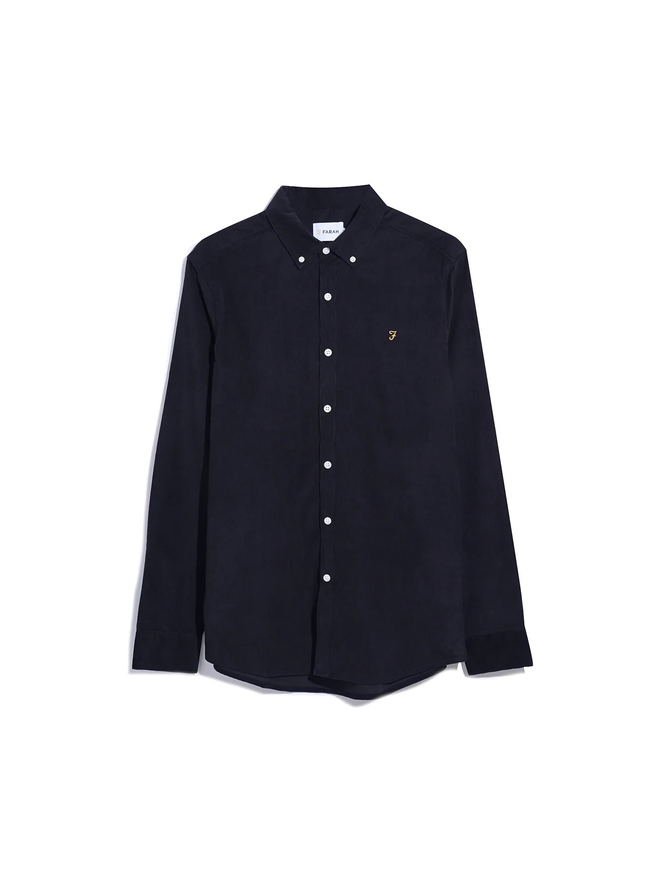 Farah Fontella Slim Fit Corduroy Shirt In Black 