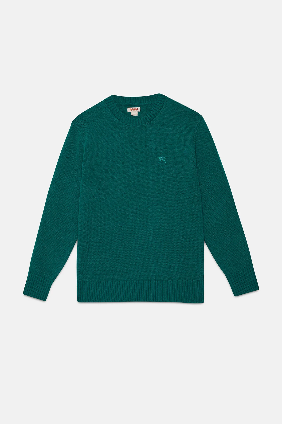 Baracuta  Merino Crewneck in Emerald Green