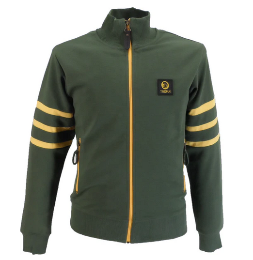 Trojan Retro-Trackjacket in Green