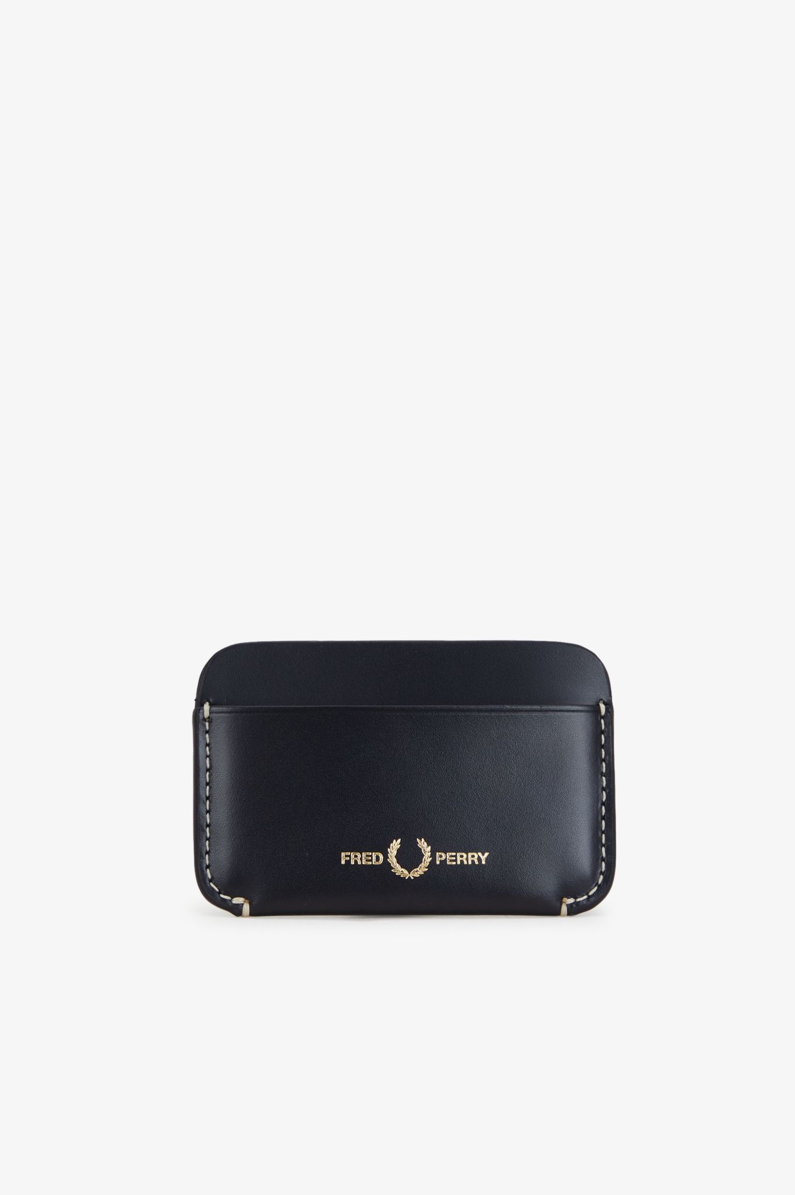 Fred Perry Box Leather Cardholder in Black