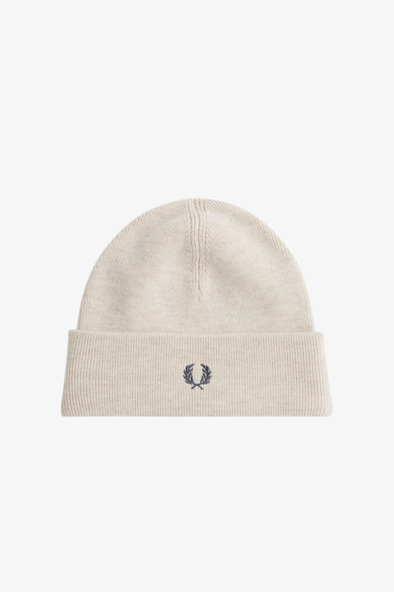 Fred Perry Classic Beanie in Porridge Marl/Anchor Grey 