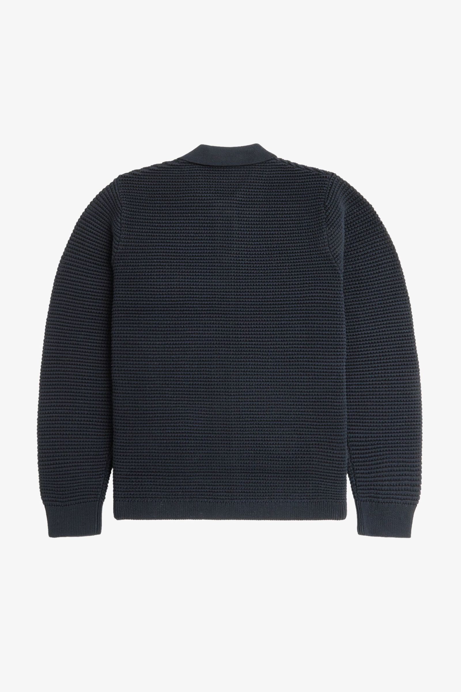 Fred Perry Pointelle Cardigan in Navy