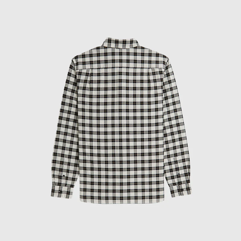 Fred Perry Tartan Oxford Shirt in Ecru