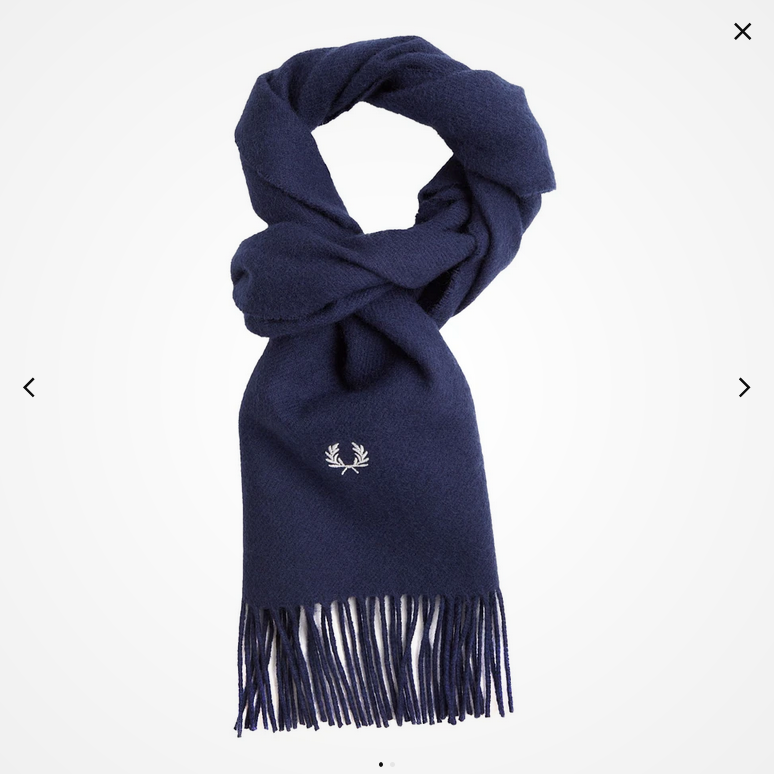 Fred Perry Lambswool Scarf in Navy