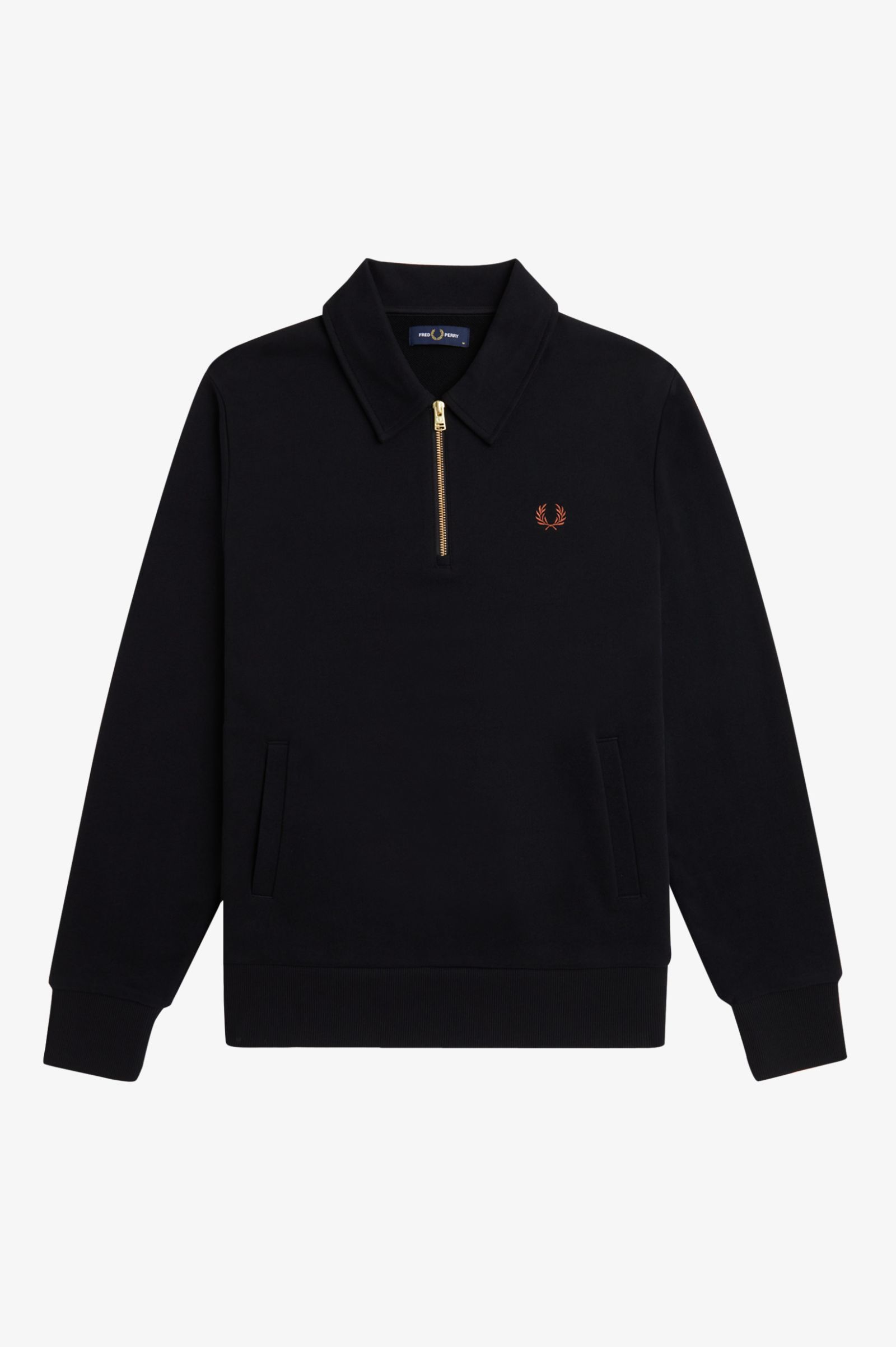 Fred Perry Half Zip Sweatshirt Black