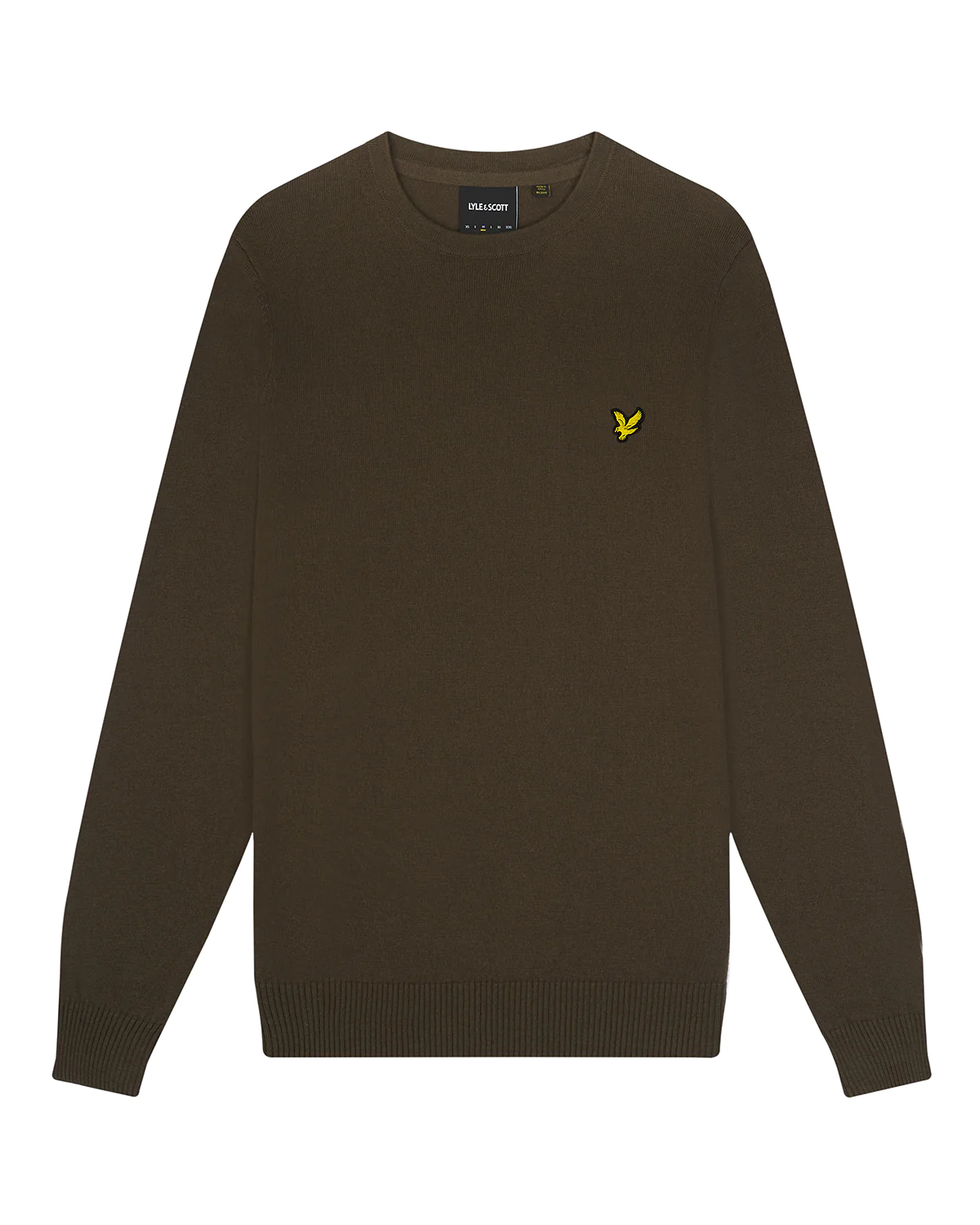 Lyle & Scott Cotton Merino Crew Neck Jumper in Sediment 