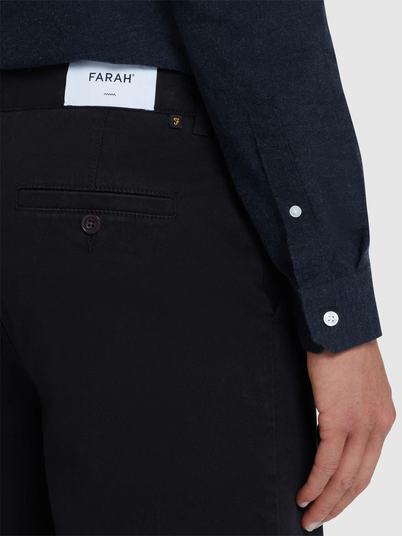 Farah Norwood Regular Fit Chinos In Black 