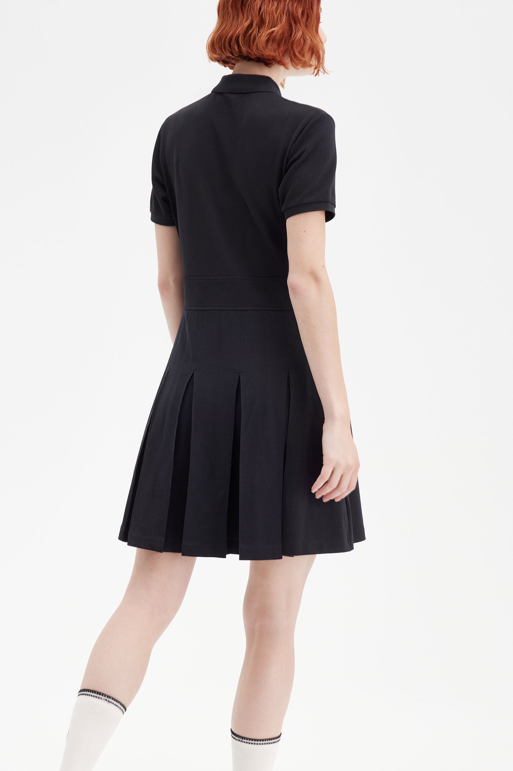 Fred Perry Pleated Tennis Dress in Black