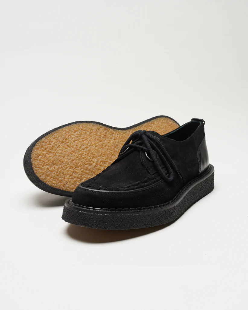 George Cox Hatton Shoe in Black Suede