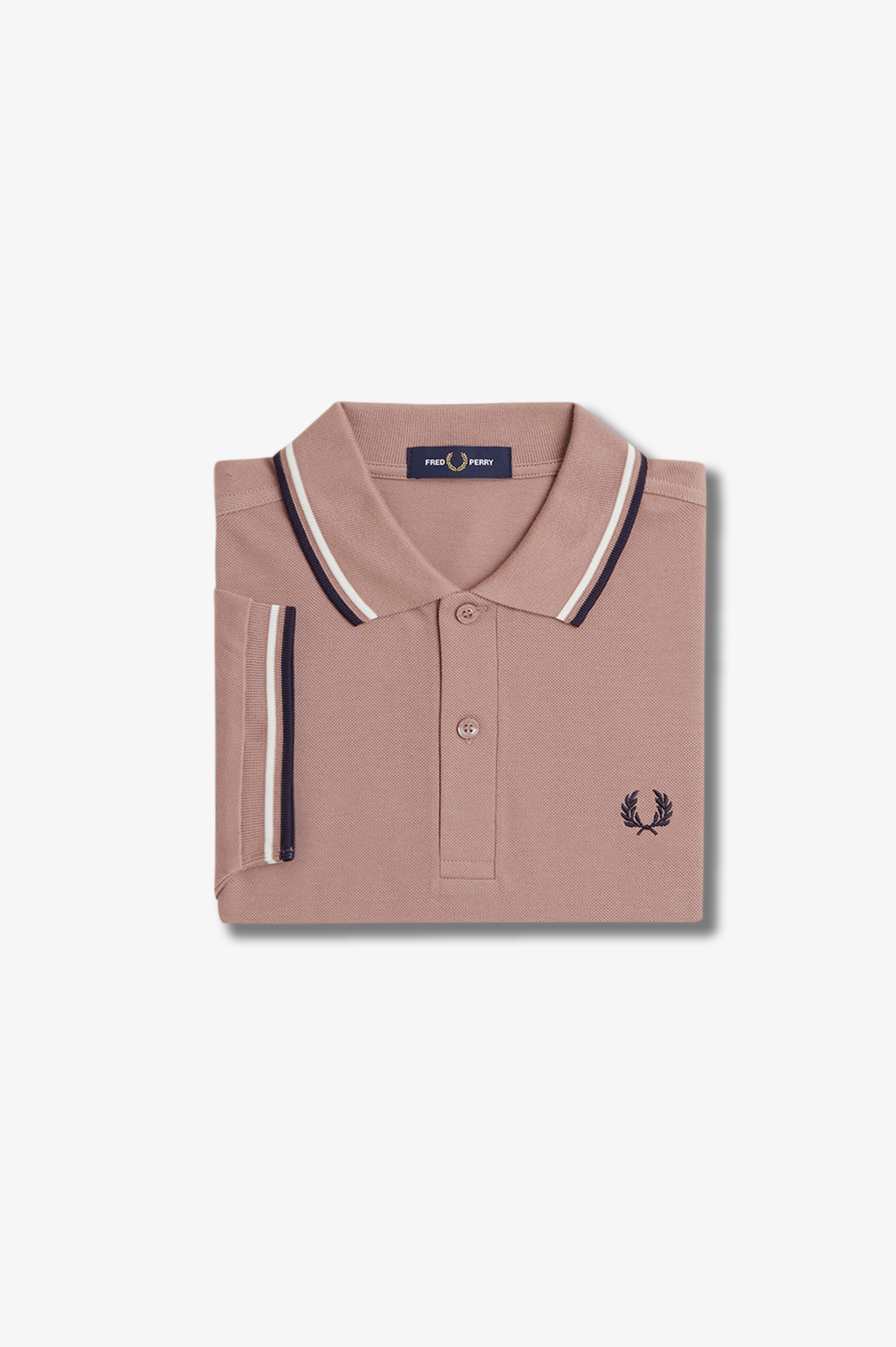 Fred Perry  Twin Tipped Poloshirt M3600 in Dark Pink/Ecru/Navy