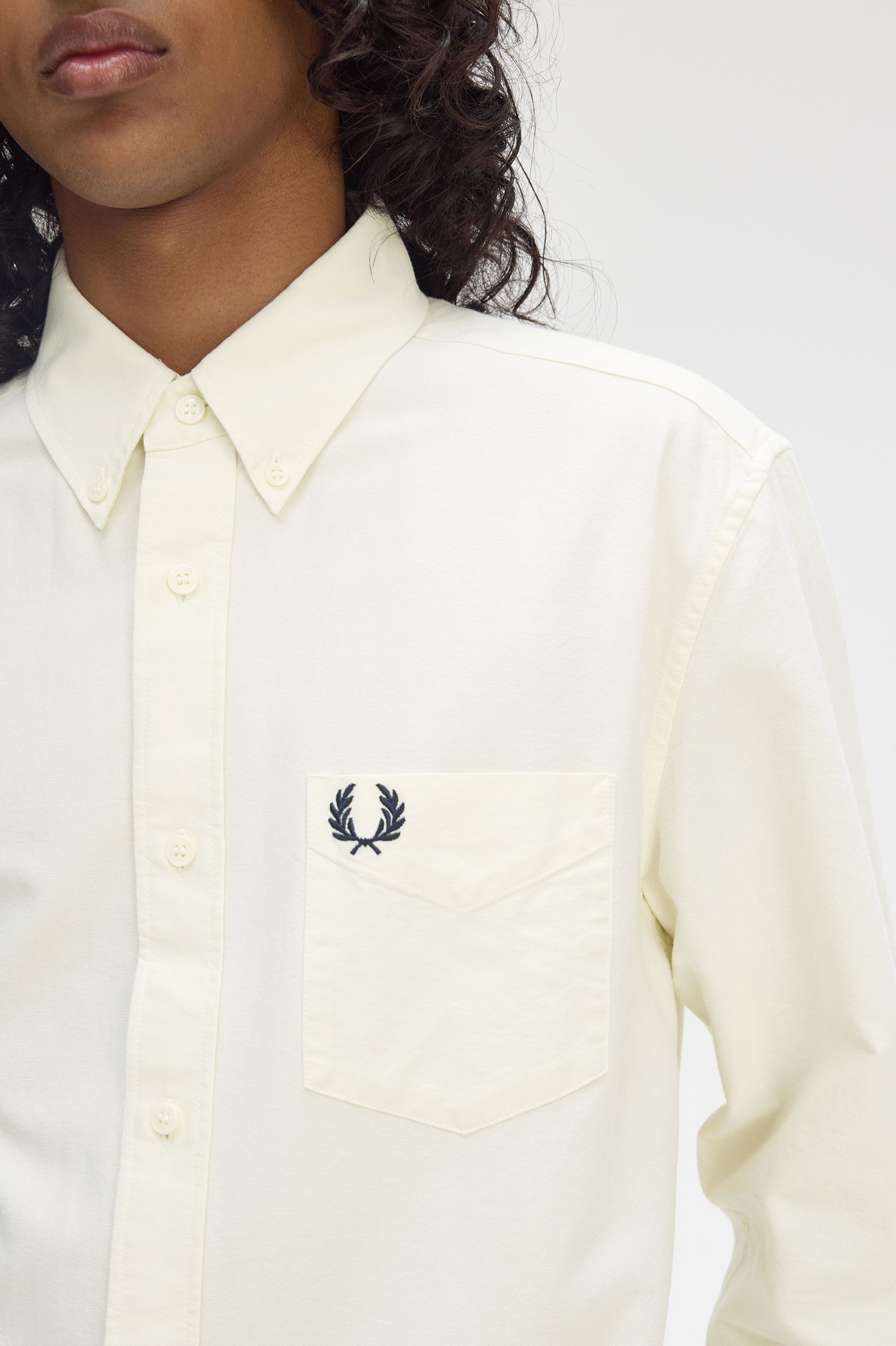 Fred Perry Oxford Shirt in White 