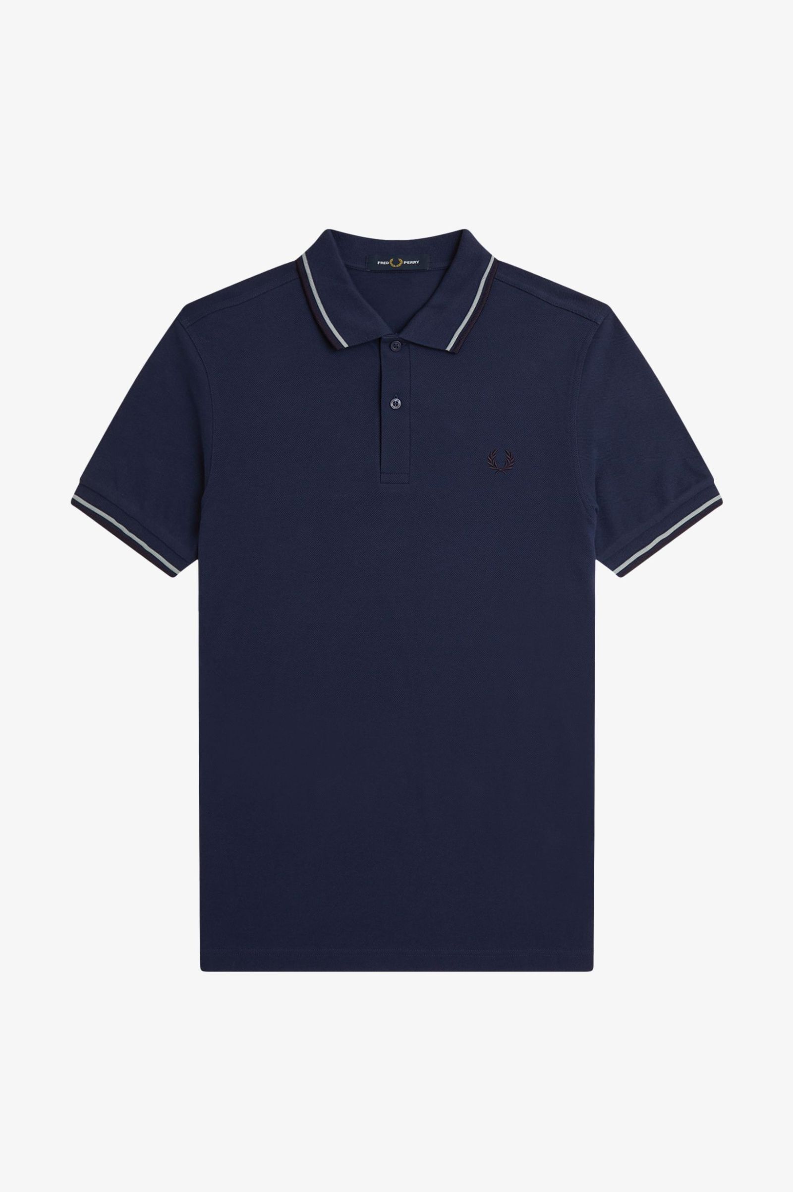 Fred Perry Twin Tipped Shirt in Tennis Blue/Silver Blue/Navy