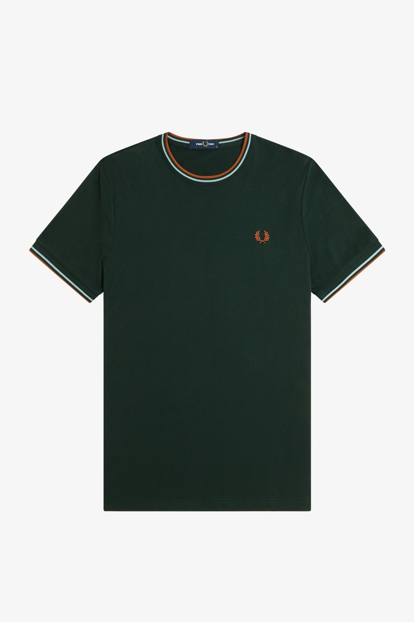 Fred Perry Twin Tipped T-shirt in Nightgreen / Silver Blue