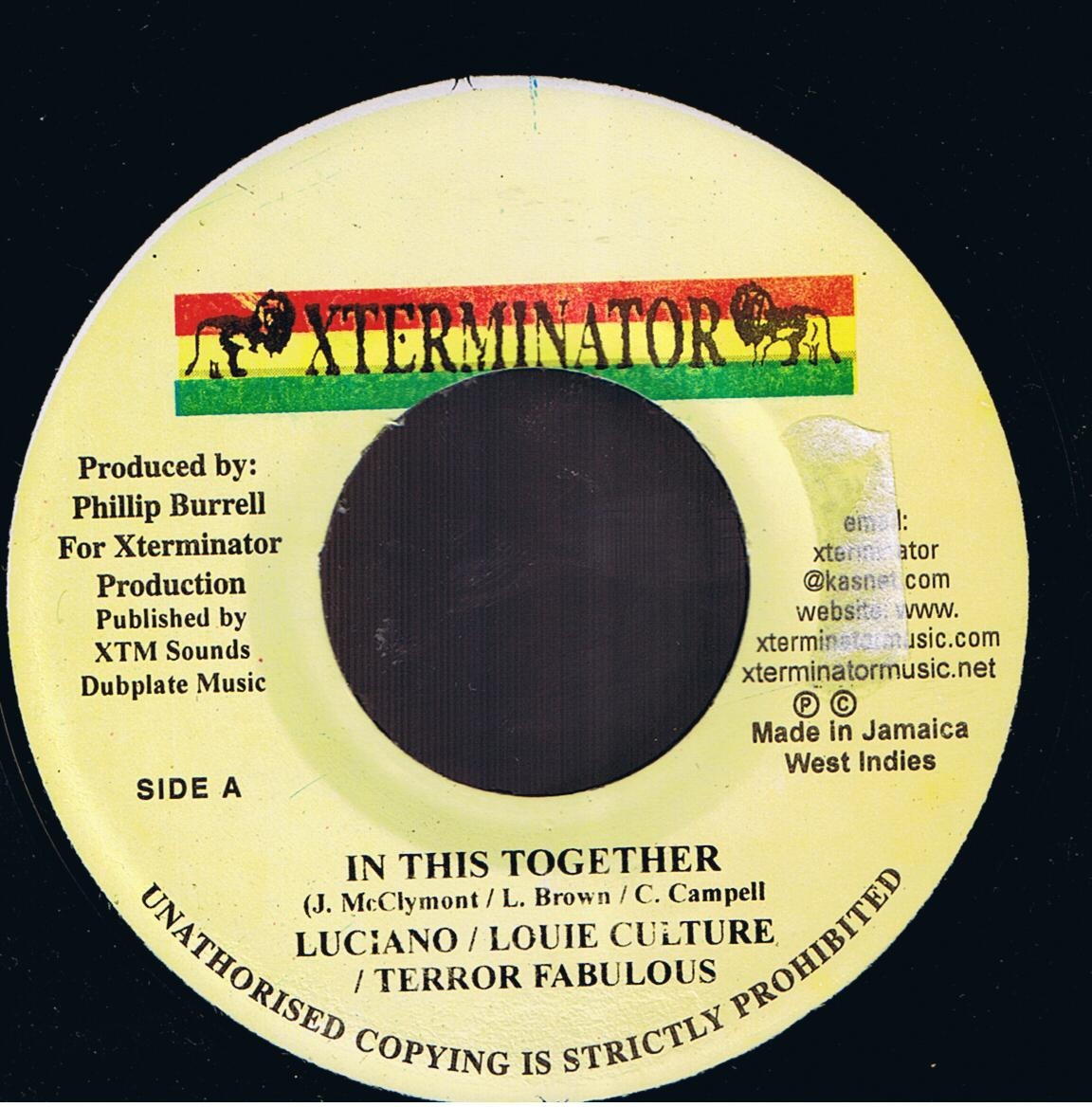 Luciano, Louie Culture, Terror Fabulous - In This Together / Version (7")