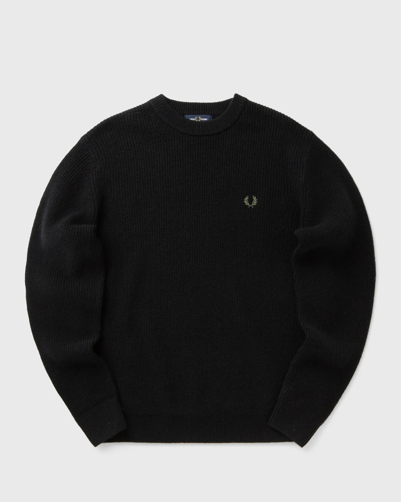 Fred Perry Lambswool Jumper in Black