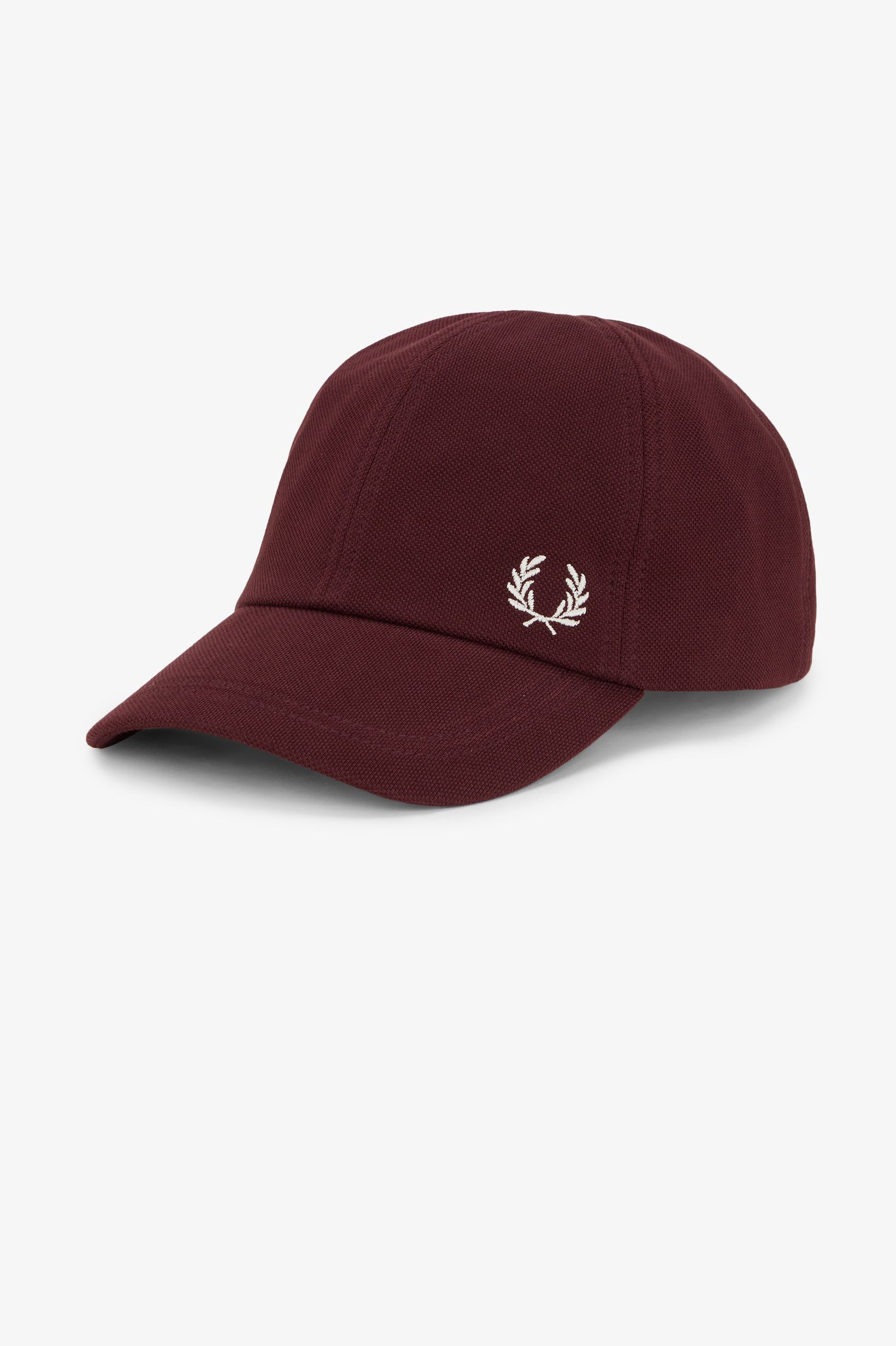 Fred Perry Pique Classic Cap in Oxblood