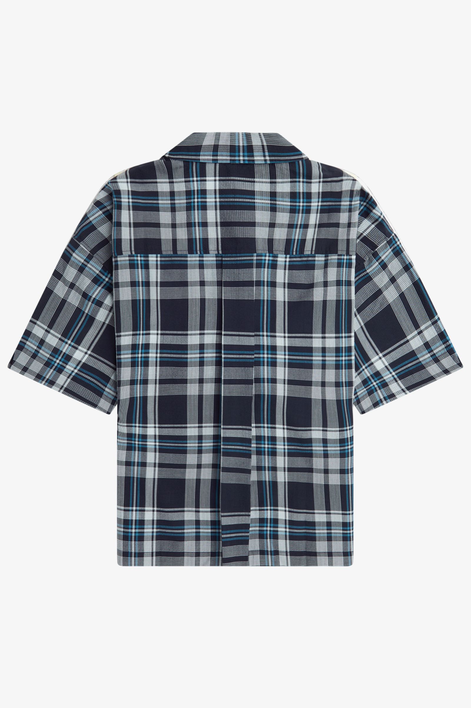 Fred Perry Sheer Tartan Shirt Navy