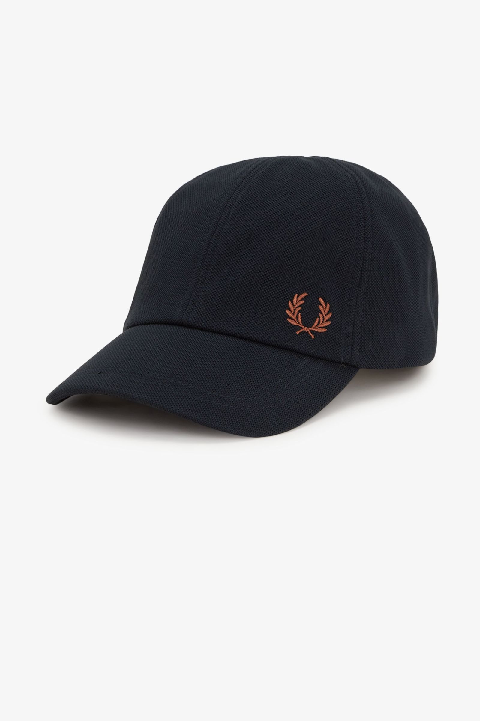 Fred Perry Pique Classic Cap in Navy/Cinnamon