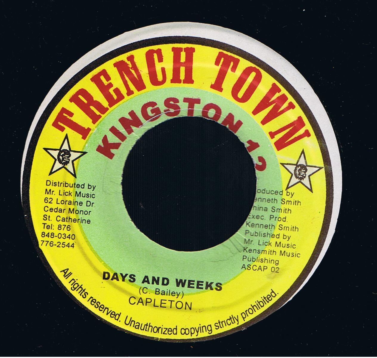 Capleton - Days & Weeks / Version (7") 