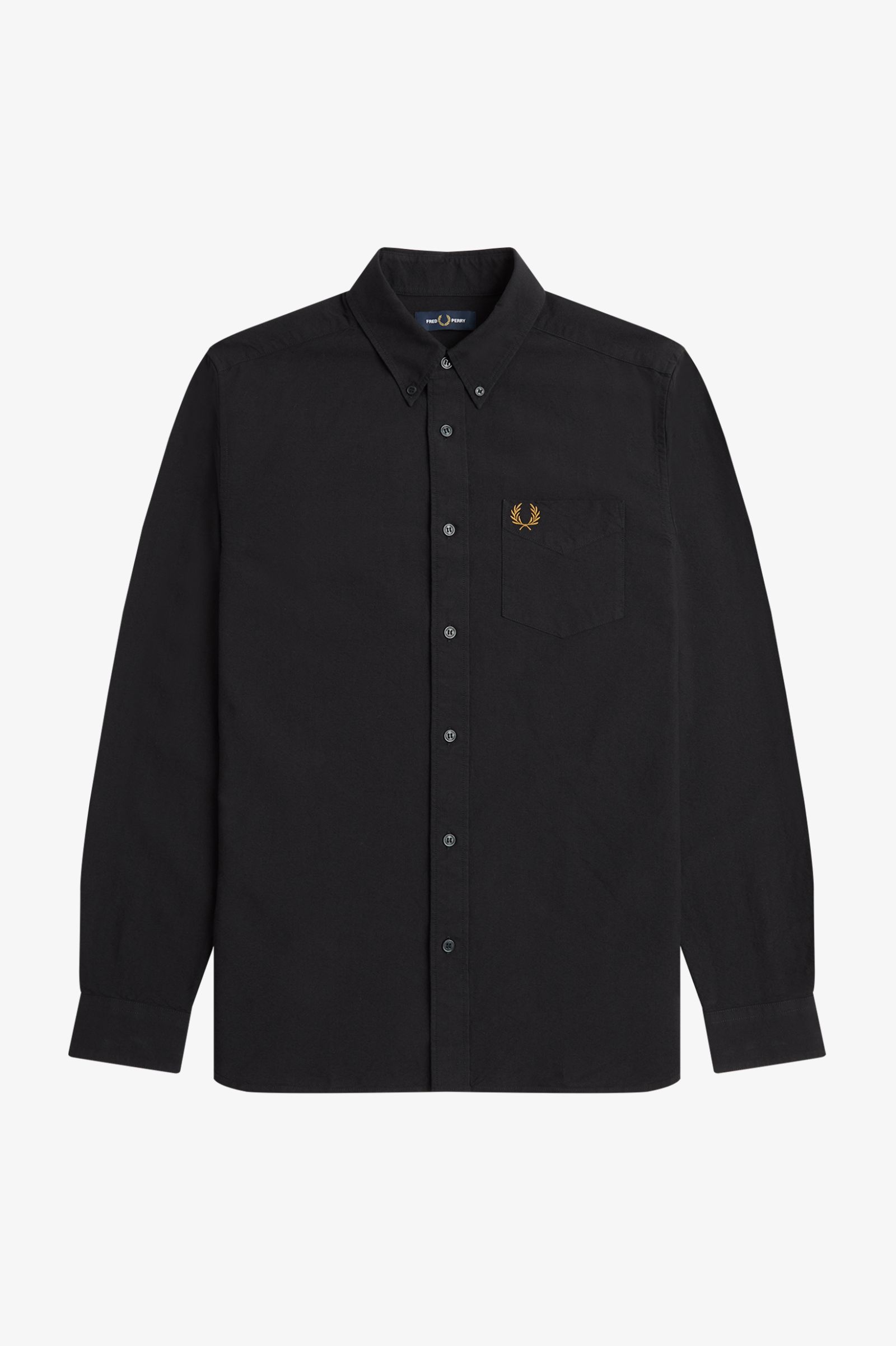 Fred Perry Oxford Shirt in Black And Gold 