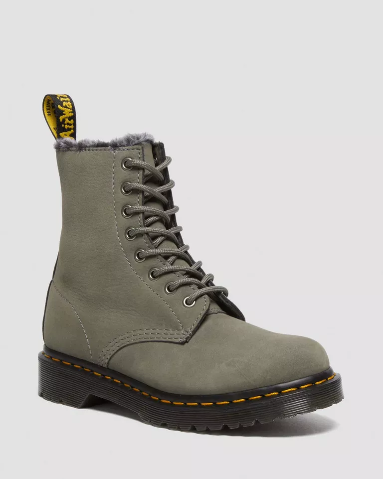 Dr.Martens 1460 Serena Milled Nubuck Wp in Nickel Grey 