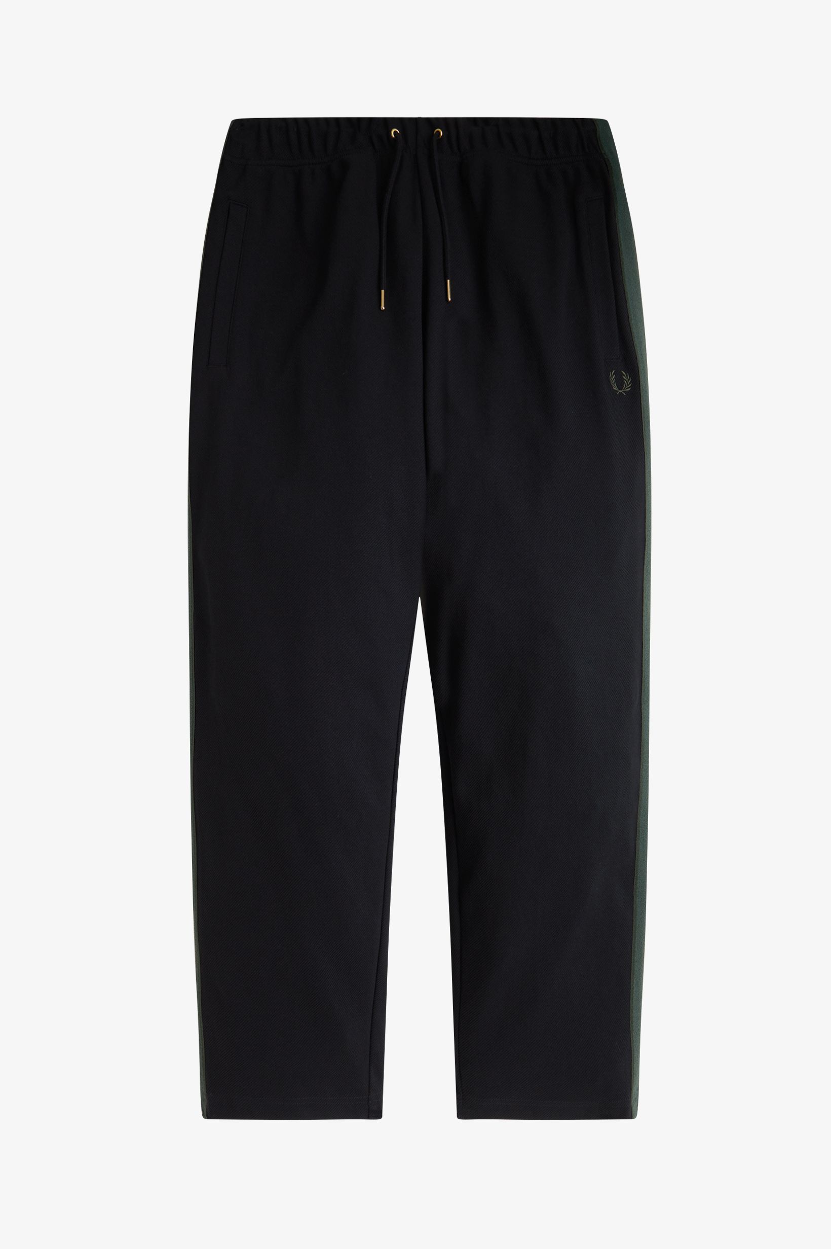 Fred Perry Towelling Tape Track Pant in Black