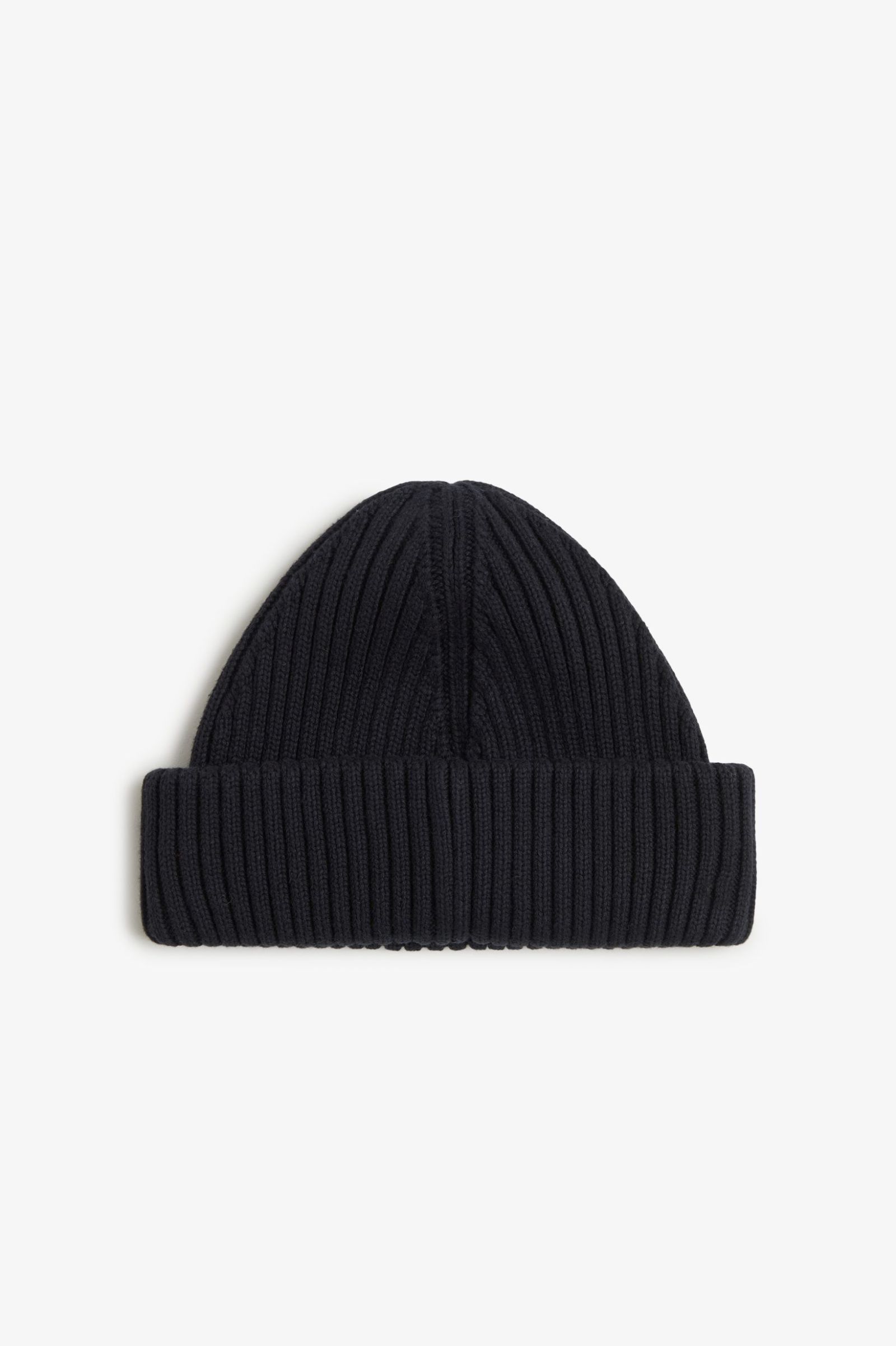 Fred Perry Beanie aus gerippter Baumwolle in Black