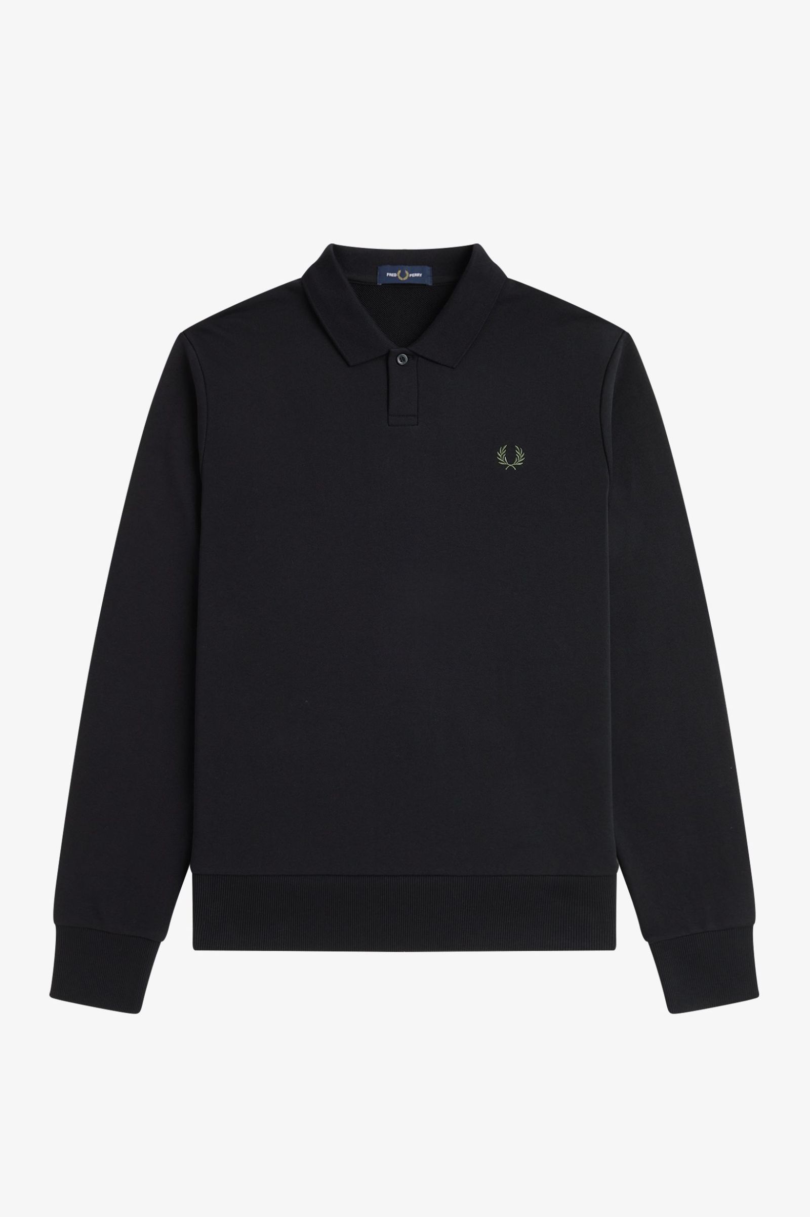 Fred Perry Colared Sweatshirt in Black