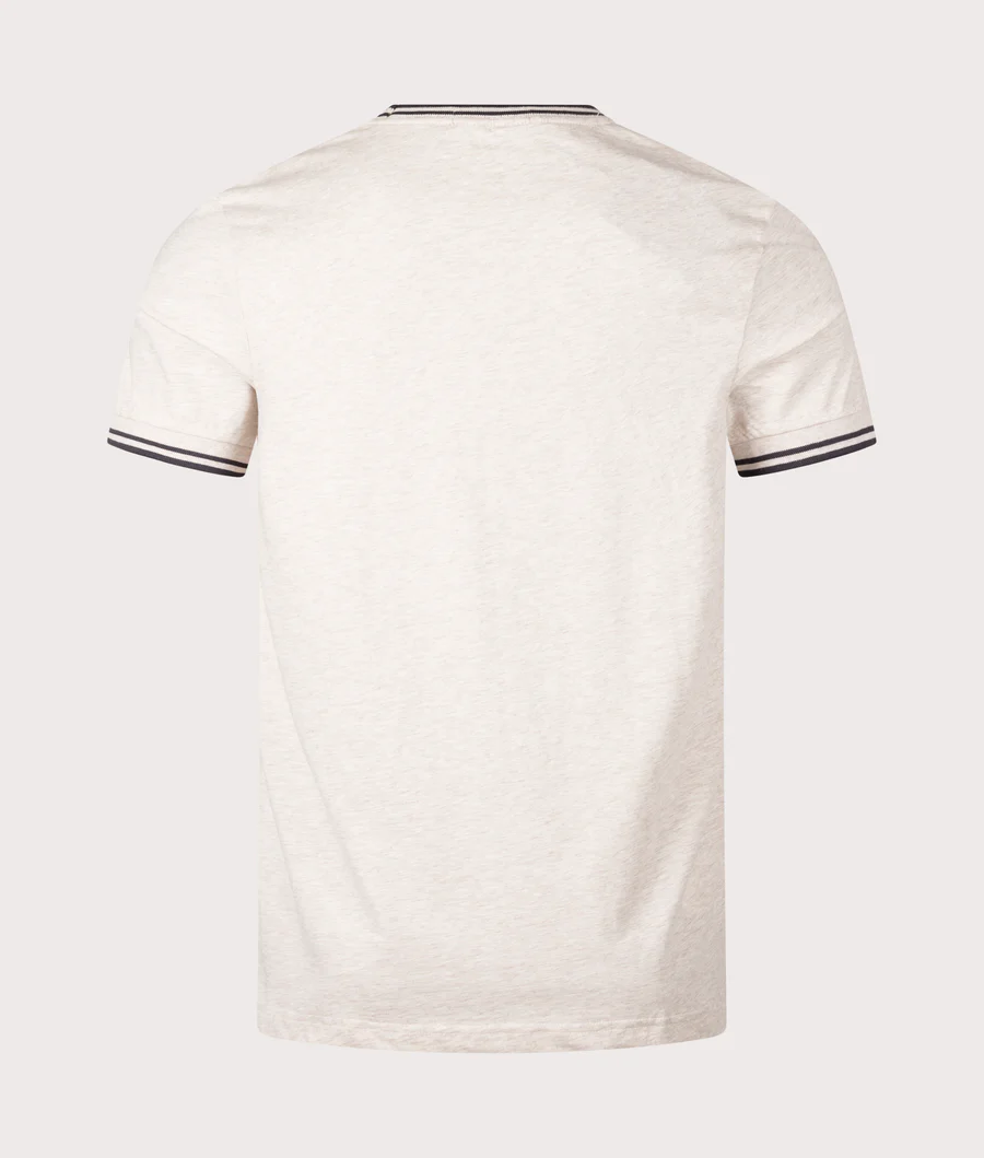 Fred Perry Twin Tipped Shirt Porridge Marl/Anchor Grey