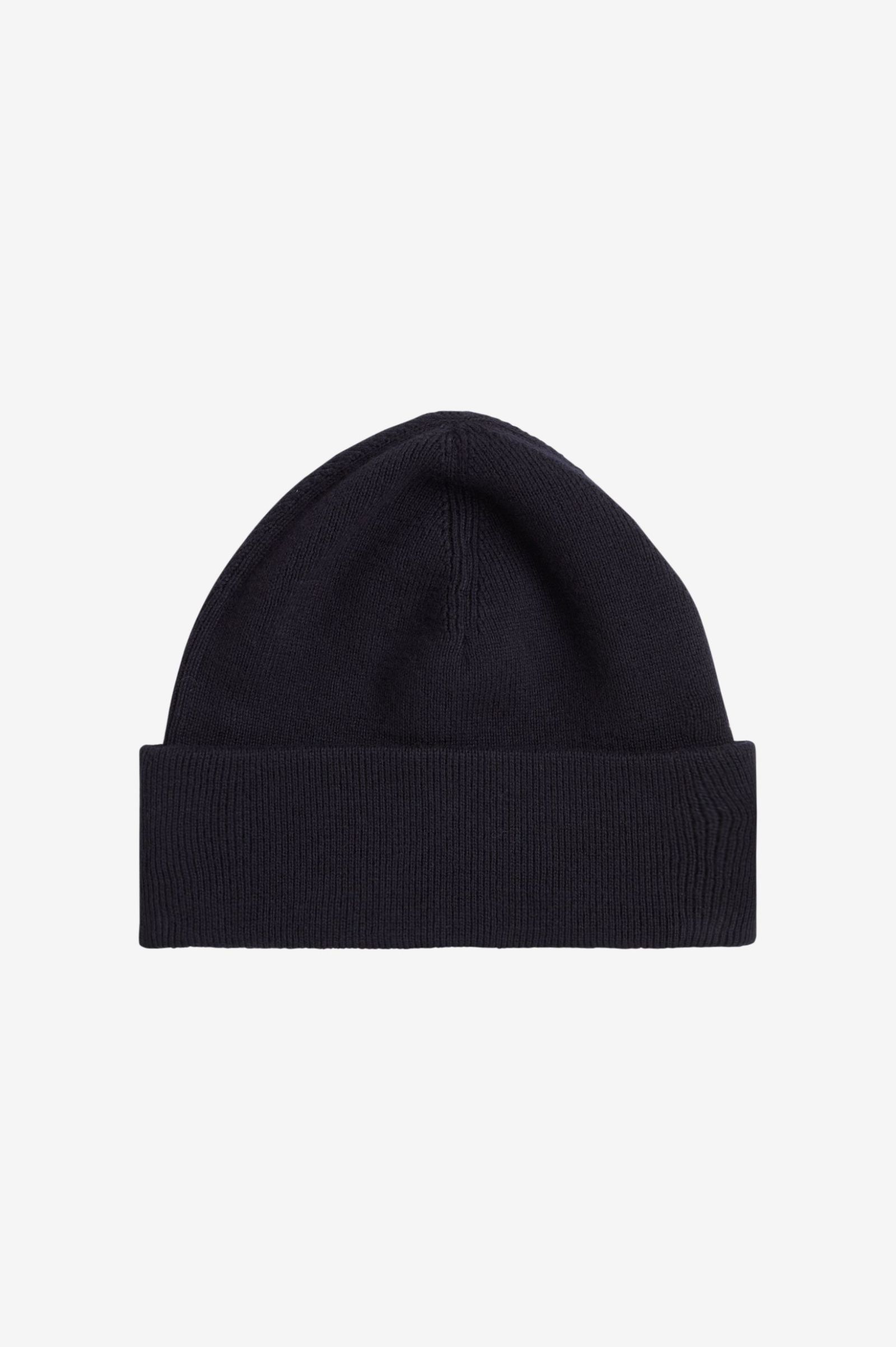 Fred Perry Classic Beanie in Navy/Dark Caramel