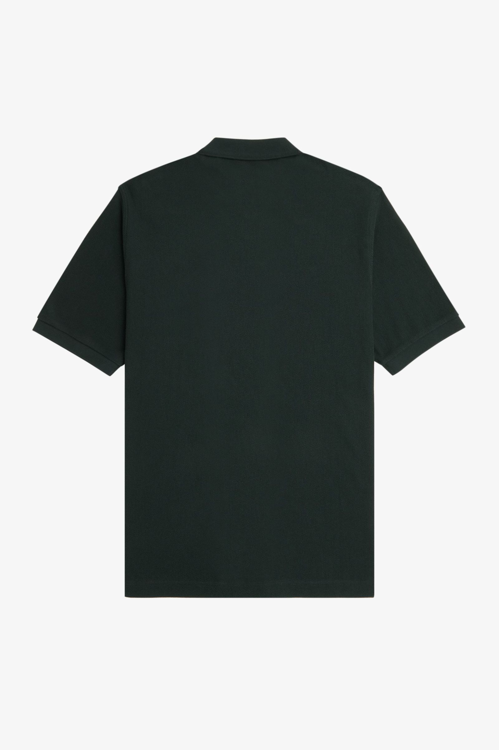 Fred Perry Panelled Button through polo Shirt in Night Green