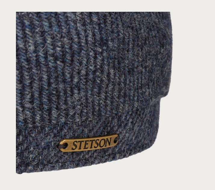 Stetson Bendavoa Wool 6 Panel Flatcap in Blau