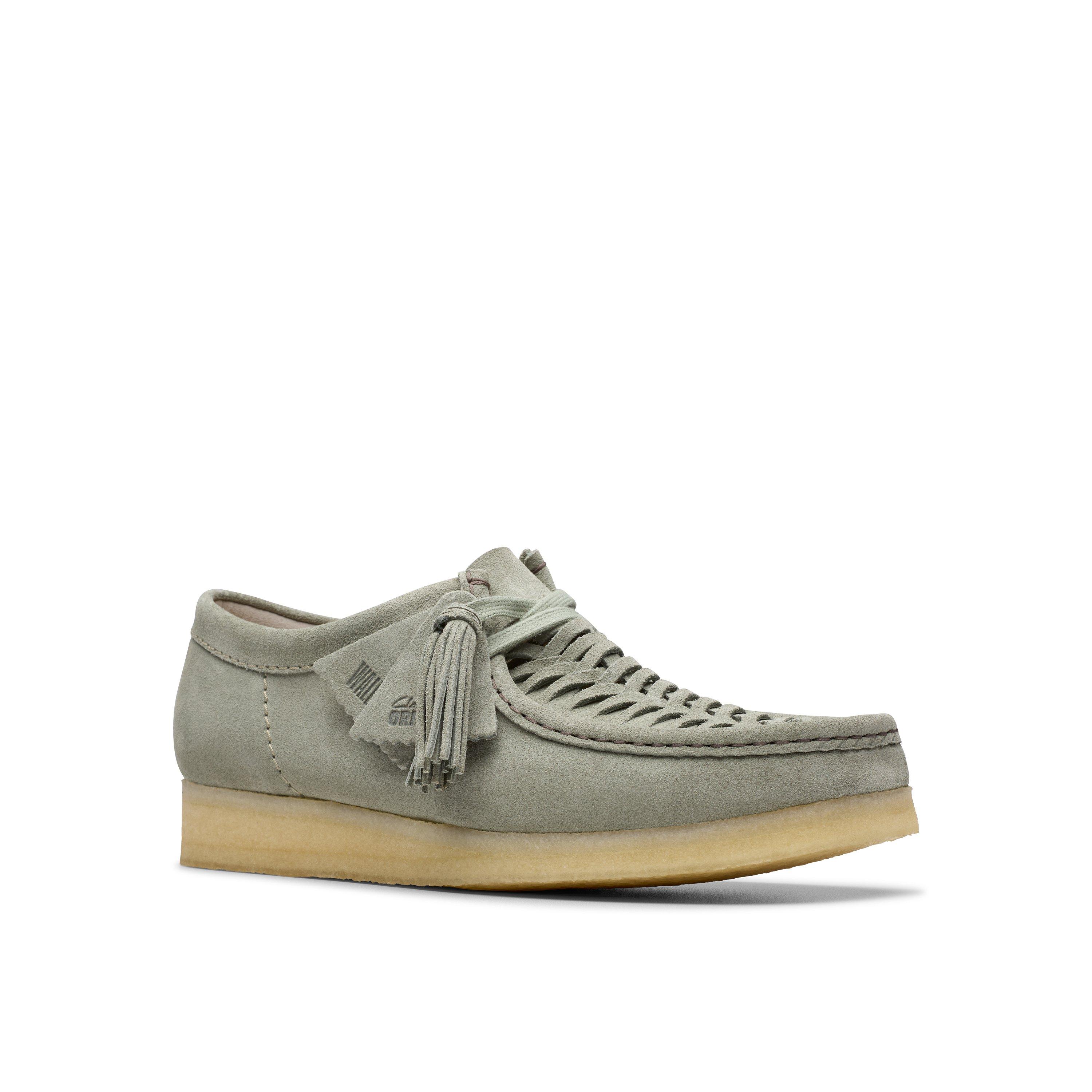 Clarks Wallabee Weave Sage Suede