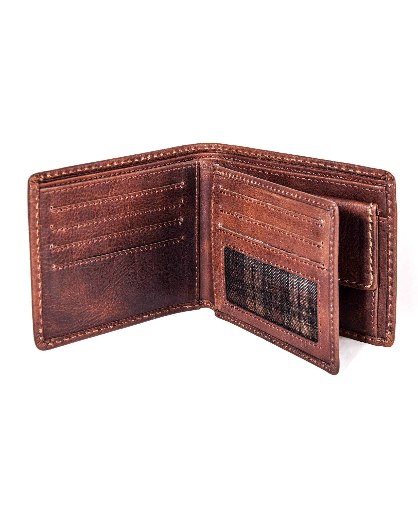 Harolds Saddle Wallet in Braun