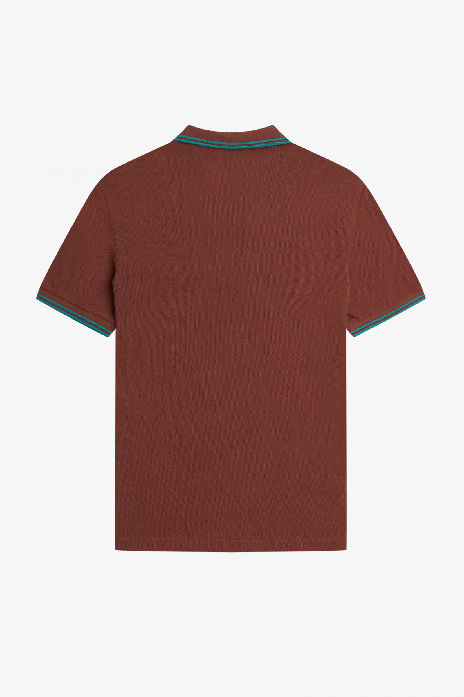 Twin Tipped Fred Perry Shirt in Whiskey Brown / Deep Mint / Deep Mint