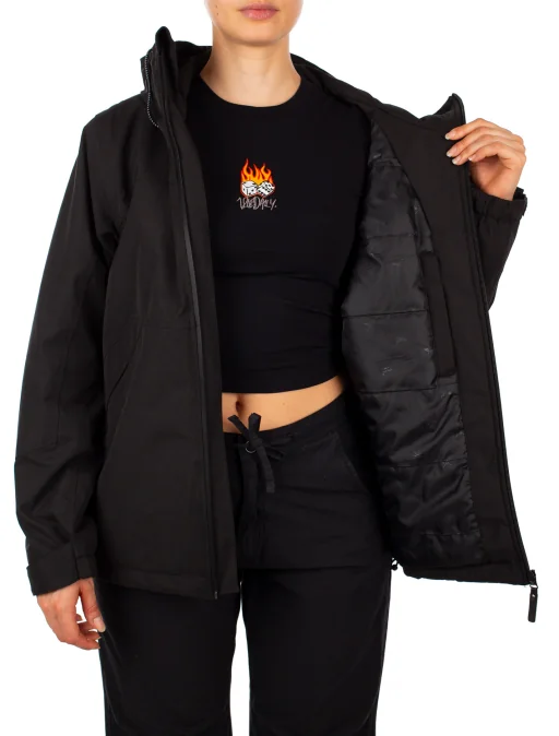 Iriedaily Kat Hooded Jacket in Black 