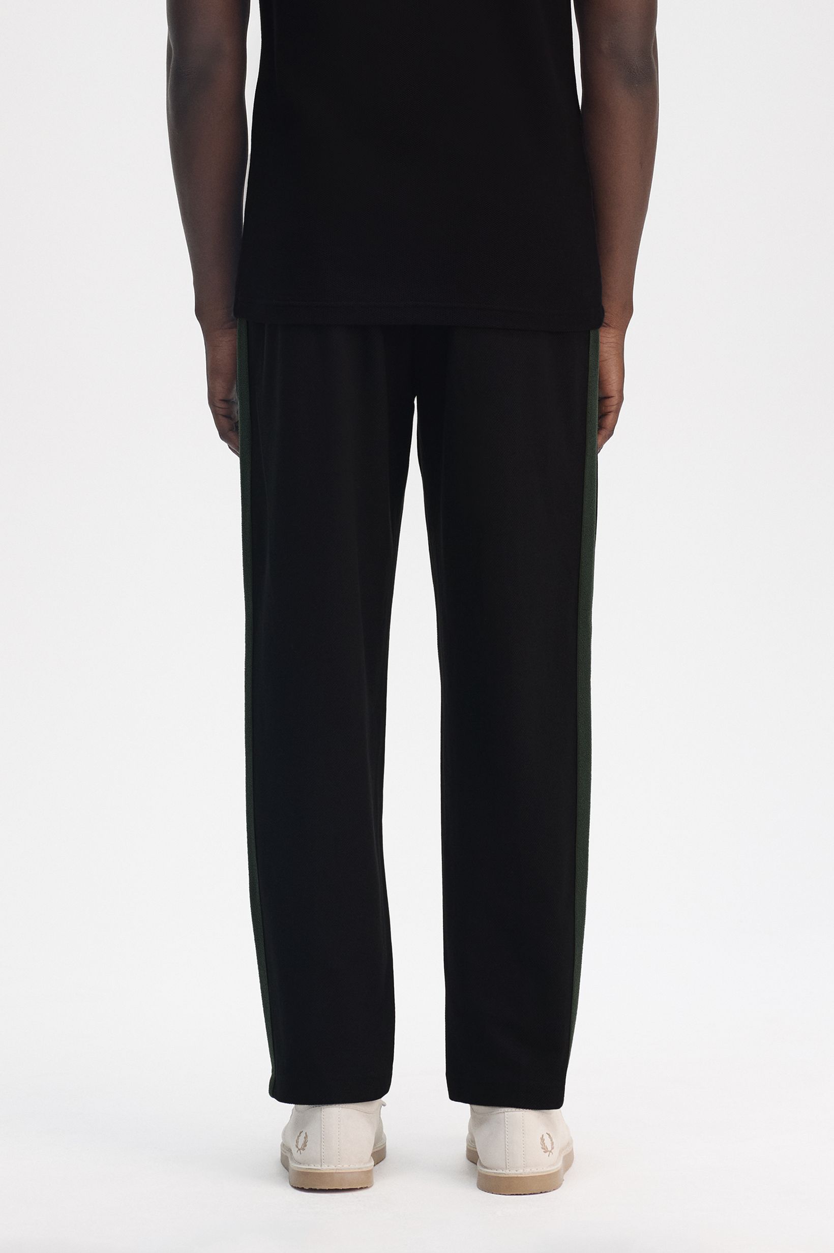 Fred Perry Towelling Tape Track Pant in Black