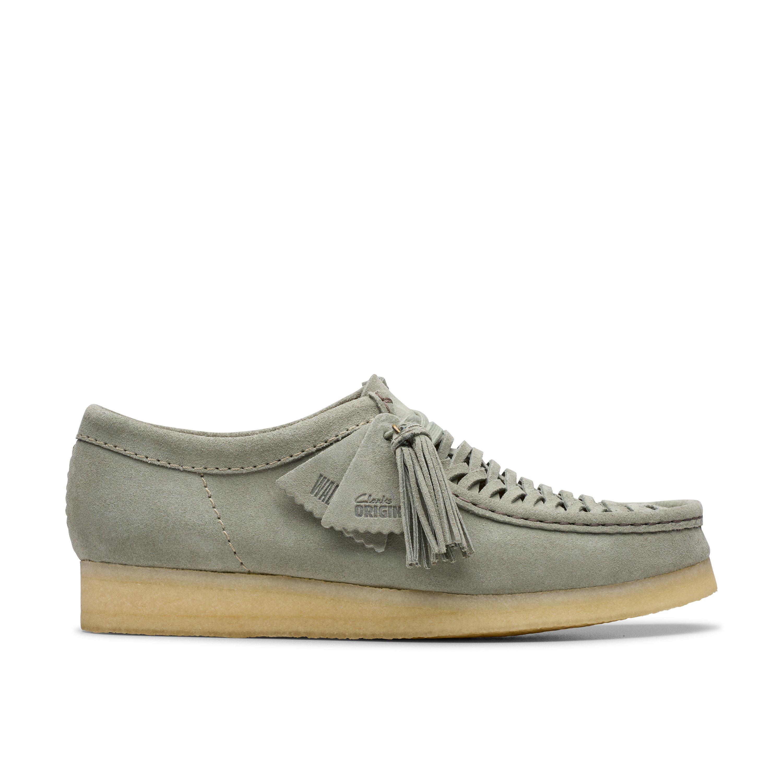 Clarks Wallabee Weave Sage Suede